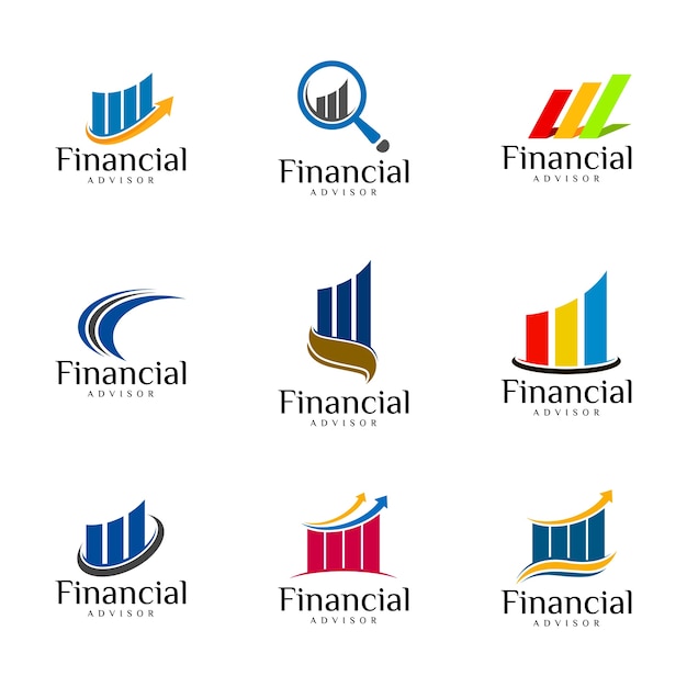 Finanzen Logo Set Premium Vektor