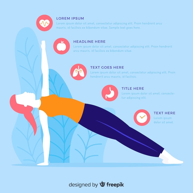 Kostenlos Vektor Flache Art Der Infographic Schablone Der Gesundheit