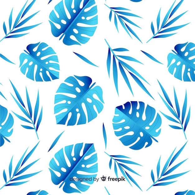 Flache monstera verlässt hintergrund Kostenlosen Vektoren