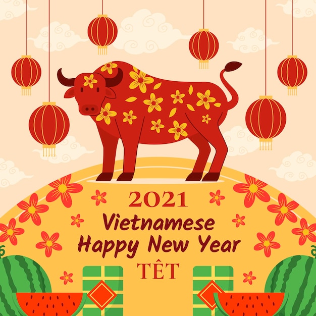 Vietnamese Lunar New Year 2021 Background - Dressing Down