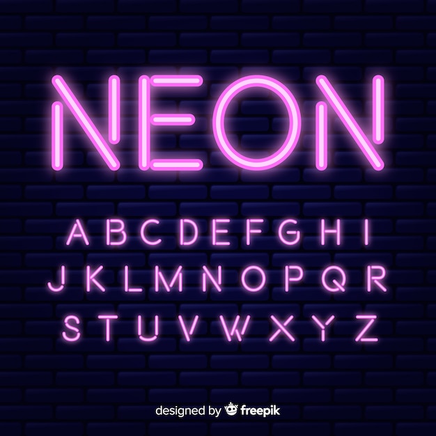 neon font kit neon font kit
