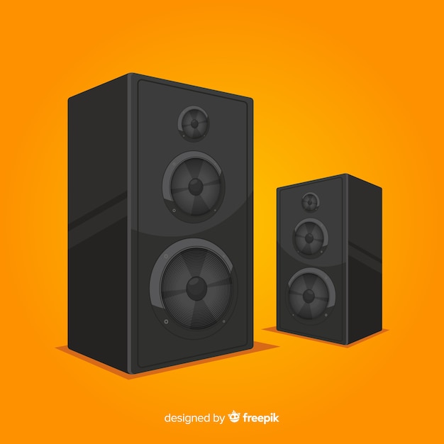 Flaches design lautsprecher für musik Kostenlosen Vektoren