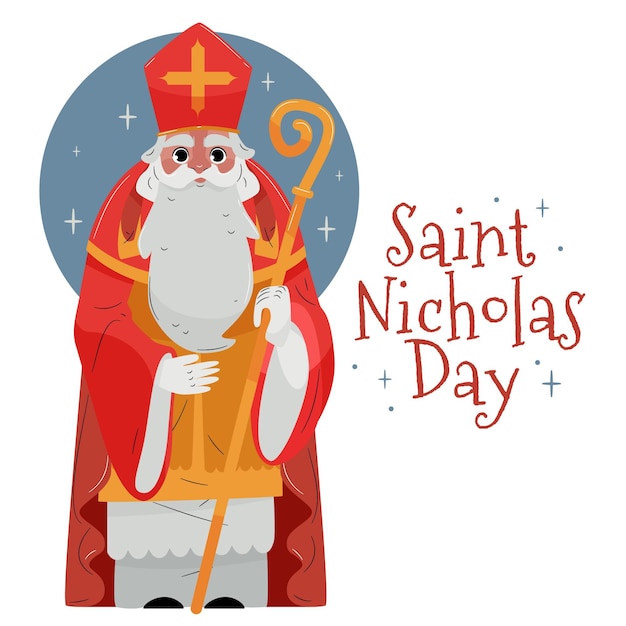 flaches-design-saint-nicholas-day-konzept-kostenlose-vektor
