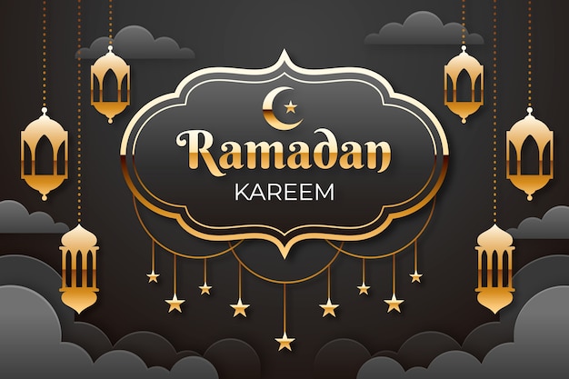 Flaches Ramadan Konzept Kostenlose Vektor