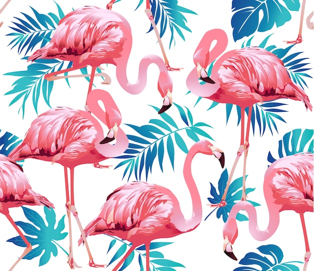 Wrution Tropischer Hintergrund Flamingo Vogel Kaktus Vector Bild Personalisierbar Leinwand Munze Geldborse Tasche Reissverschluss Kleine Geldborse Weiblich Tragbar Grosse Kapazitat Geldborsen Ausweis Kartenhullen Koffer Rucksacke Taschen