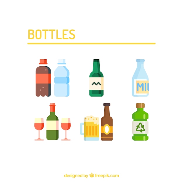 Flaschen Vektor-Set | Download der kostenlosen Vektor
