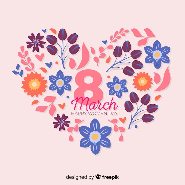 Floral frauentag hintergrund Kostenlosen Vektoren