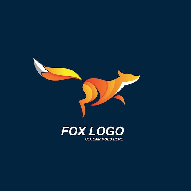 Fox logo design | Premium-Vektor