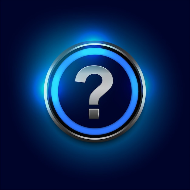 Fragezeichen-symbol mit blauem lichthintergrund | Kostenlose Vektor