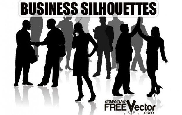Download Free vector of business silhouettes | Kostenlose Vektor