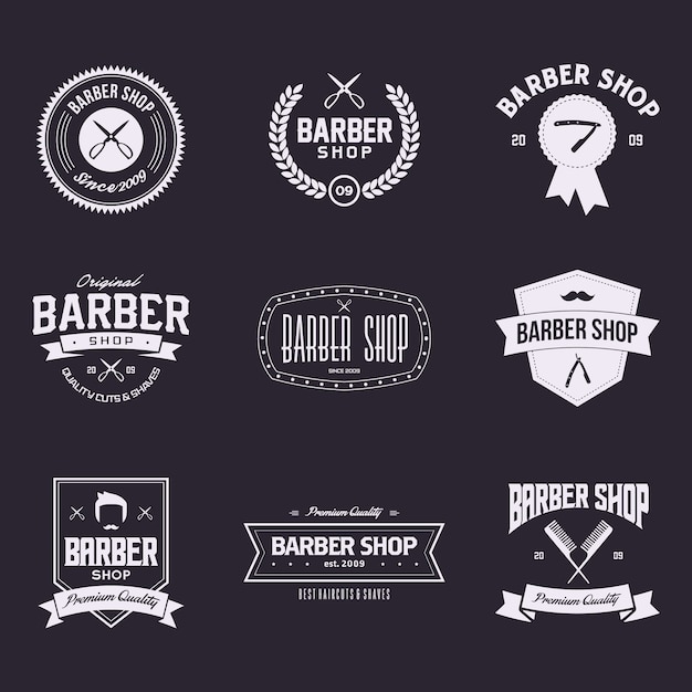 Friseur Logo Premium Vektor