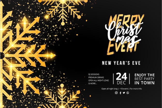Frohe weihnacht-ereignis-plakat-schablone Kostenlosen Vektoren