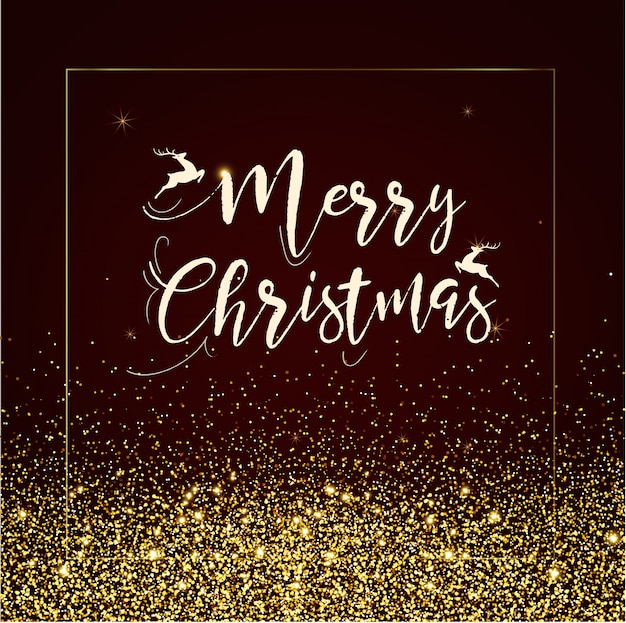 Frohe weihnachten glitzer hintergrund PremiumVektor