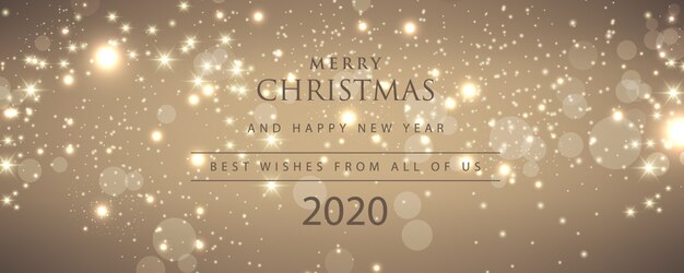 Frohe weihnachten und ein gutes neues jahr 2020 banner | Premium-Vektor