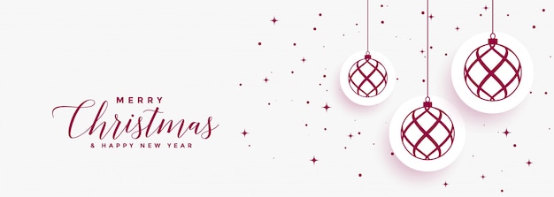 Frohe weihnachten und ein gutes neues jahr banner | Kostenlose Vektor