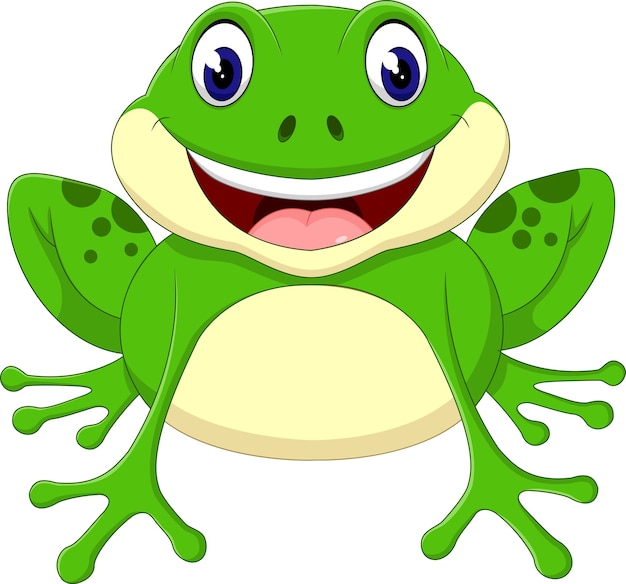 Frosch Cartoon Premium Vektor