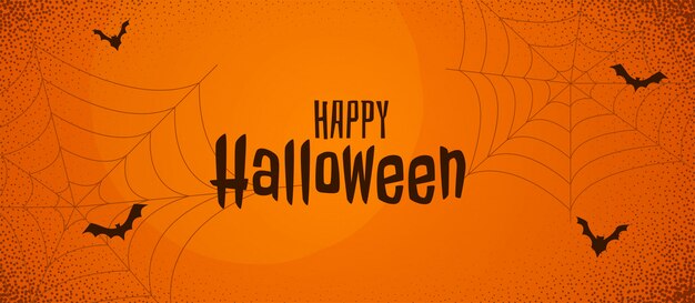 Furchtsame orange halloween-fahne Kostenlosen Vektoren