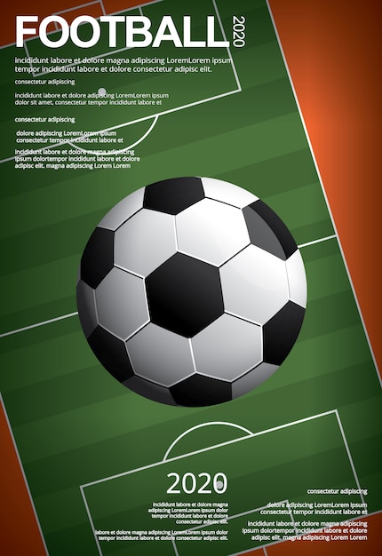 Fussball Fussball Poster Illustration Kostenlose Vektor