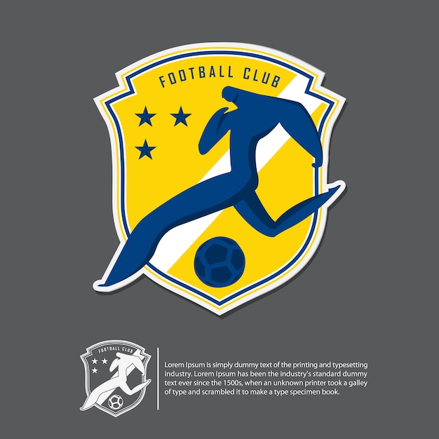 Fussball Oder Fussball Logo Design Premium Vektor