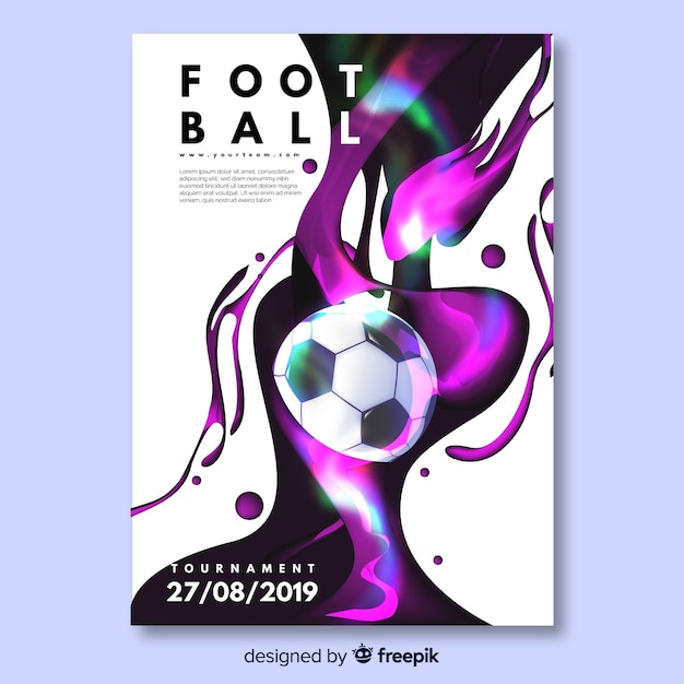 Fußball plakat vorlage oder flyer design | Premium-Vektor