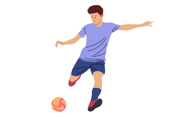 Fussballspieler Illustration Premium Vektor