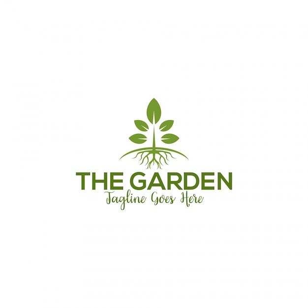 Garten Logo Premium Vektor