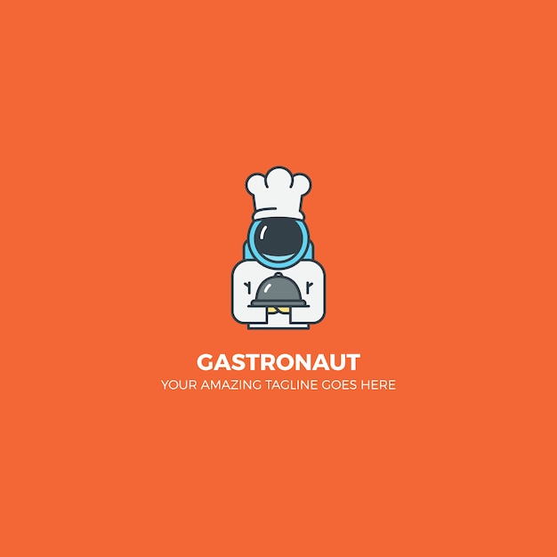 Gastronomie Logo Design Kostenlose Vektor