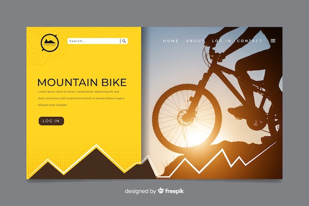 Geometrische sport-landingpage Kostenlosen Vektoren