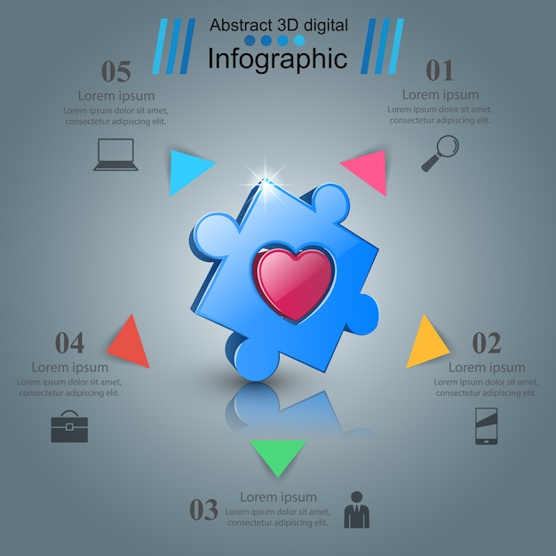 Gesundheitssymbol Medizinische Infographic 3d Premium Vektor