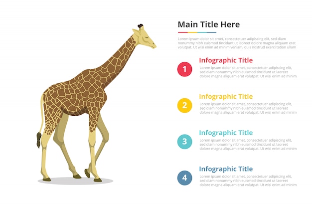 Giraffe infografiken vorlage | Download der Premium Vektor