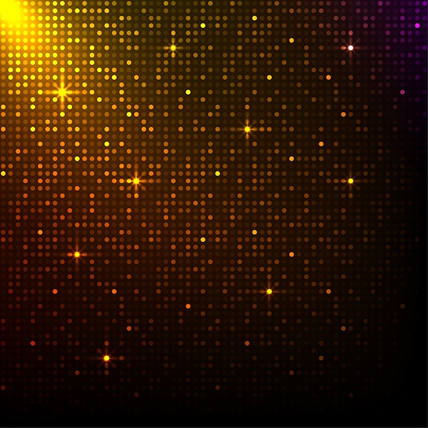 Glanzender Goldener Pixelhintergrund Musical Oder Disco Lichter Hintergrund Premium Vektor