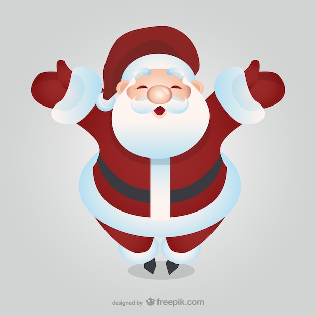 Glücklicher weihnachtsmann-cartoon | Kostenlose Vektor