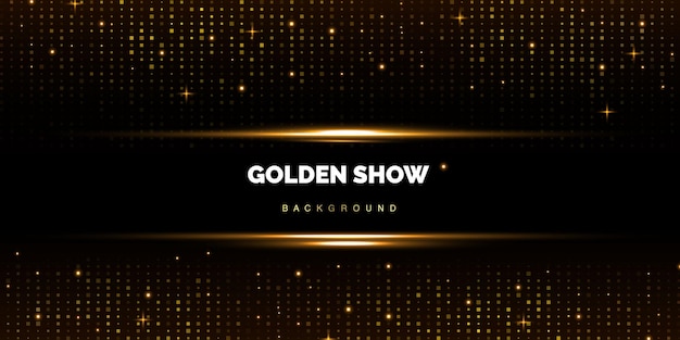 Goldener Mosaik Disco Heller Hintergrund Premium Vektor