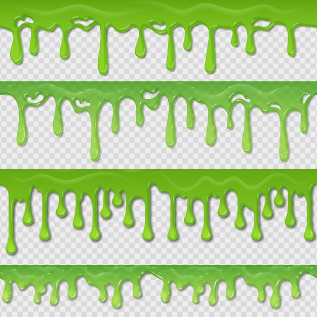 Grüner schleim. realistische toxische splatter und blobsplash