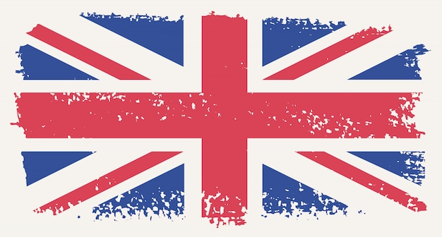 Grunge großbritannien flagge | Premium-Vektor