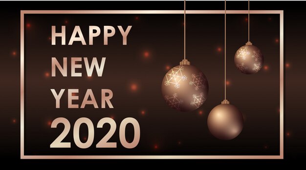 Guten rutsch ins neue jahrgrußkartendesign mit verzierungen