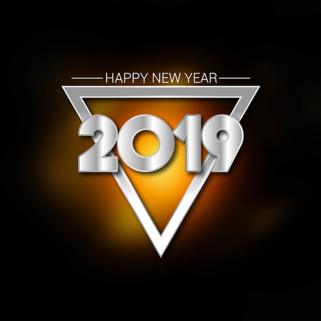 Guten rutsch ins neue jahr-typografie 2019 mit kreativem designvektor Kostenlosen Vektoren