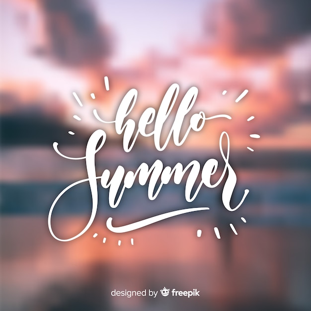 Hallo sommer Kostenlose Vektor