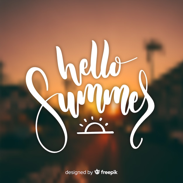 Hallo sommer Kostenlose Vektor