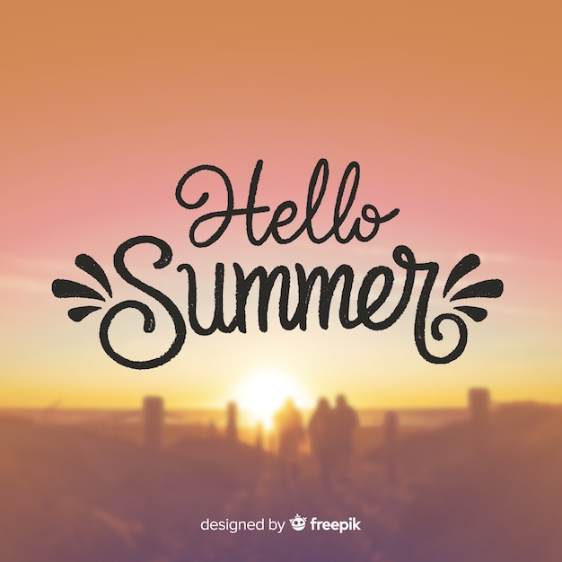 Hallo sommer Kostenlose Vektor