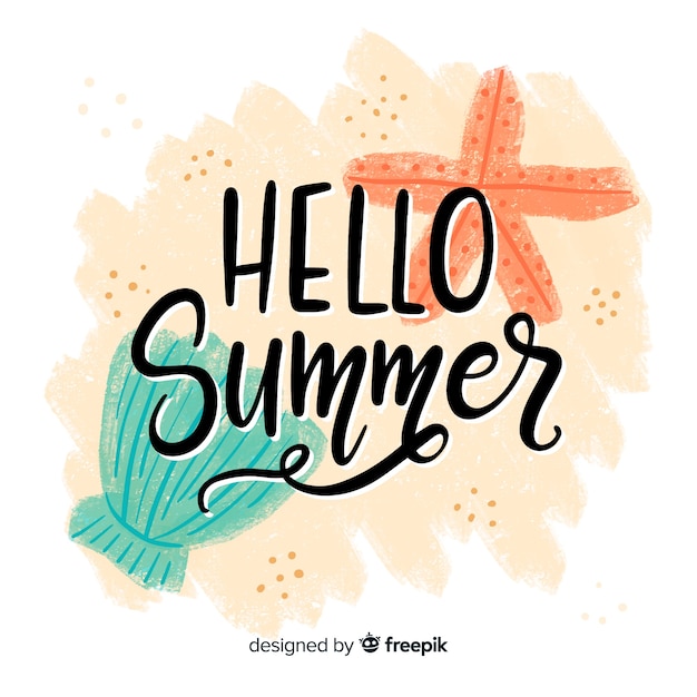 Hallo sommer Kostenlose Vektor