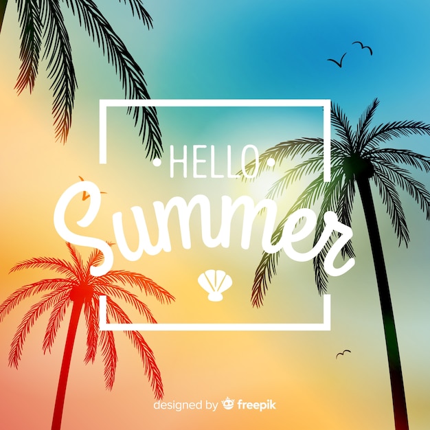 Hallo sommer Kostenlose Vektor