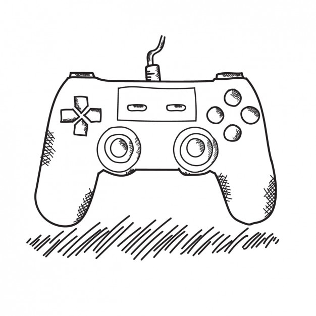 Hand Drawn Game-Controller | Download der kostenlosen Vektor