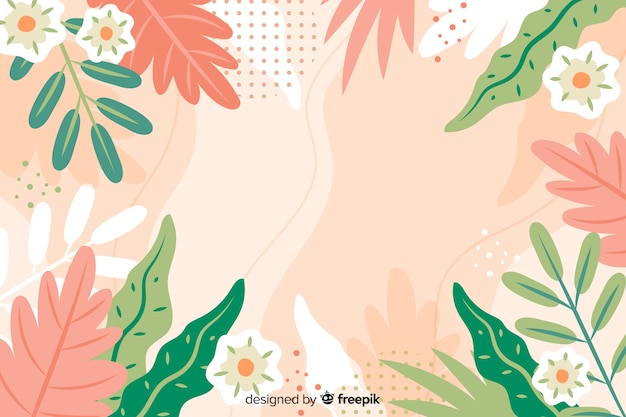 Hand gezeichneter abstrakter blumenhintergrund Kostenlosen Vektoren