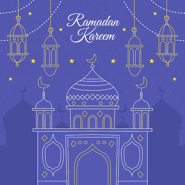 38++ Ramadan bilder zum ausdrucken , Hand ramadan Kostenlose Vektor