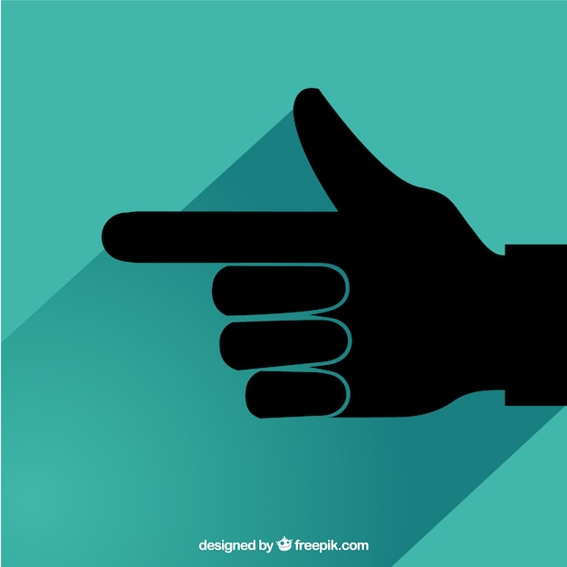  Hand  mit ausgestrecktem Zeigefinger Symbol Download der 