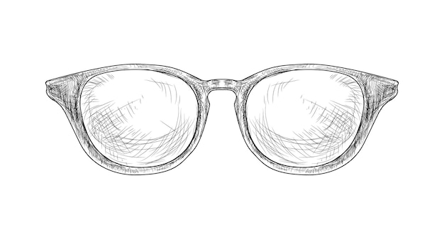 Handgezeichnete hipster-brille-vektor-illustration | Kostenlose Vektor