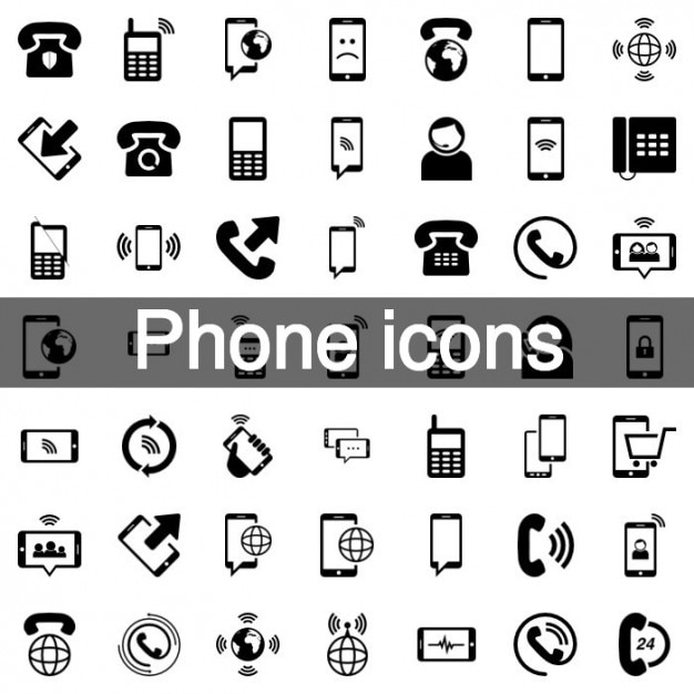 Handy Icon Set Kostenlose Vektor