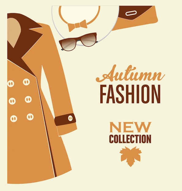 Herbst-Mode-Design Kostenlose Vektoren Herbst-Mode-Design Kostenlose Vektoren