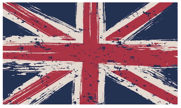 Hintergrund Der Britischen Flagge Premium Vektor